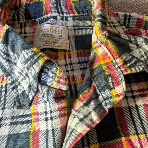 Vintage Longstreet Plaid Shirt Medium Long Sleeve 100% Cotton Button Down Shirt - Picture 4 of 8